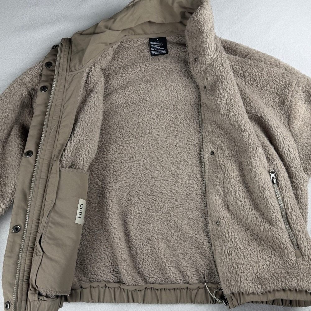 Vuori Women's Cozy Sherpa Full Zip Fleece Jacket Tan Medium VW530 - Picture 9 of 14